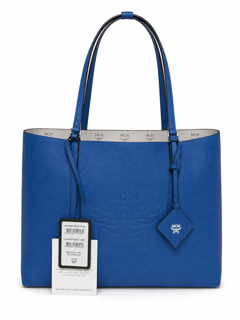 Vist Large View of Product Image Which is NWT MCM Munchen Large Leather Handbag
