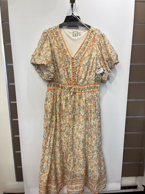 Vist Large View of Product Image Which is Used Lea Long Dress F 1X-18