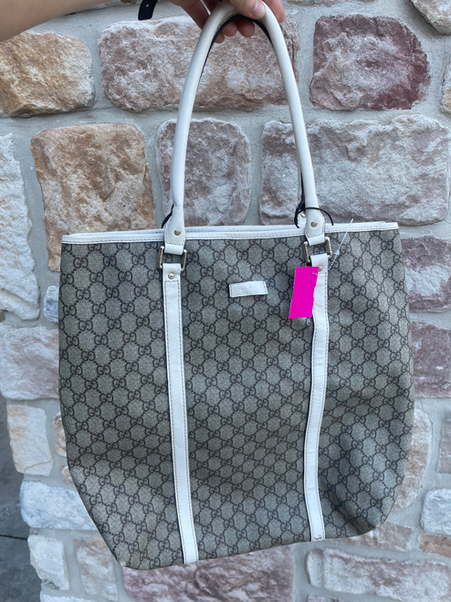Vist Large View of Product Image Which is Used Gucci Supreme Joy Large Leather Handbag