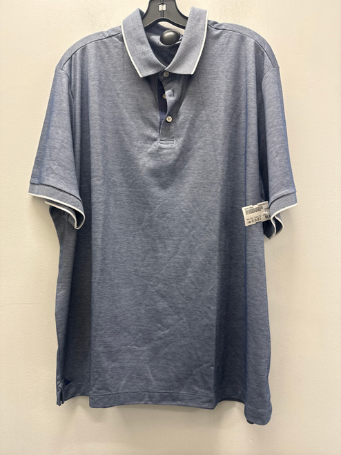 Vist Large View of Product Image Which is Used Blue Intuc Mens Short Sleeve Top 3X/19-19.5