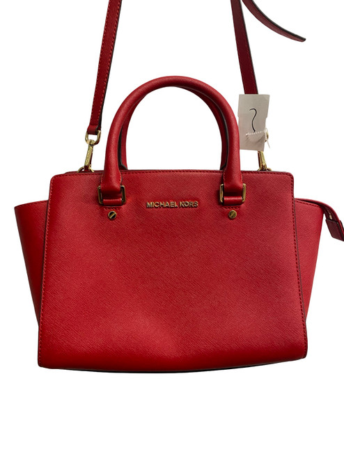 Vist Large View of Product Image Which is Used Michael Michael Kors Large Leather Handbag