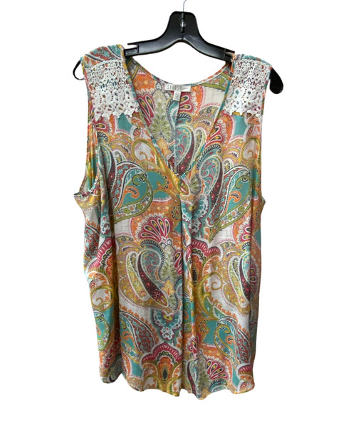 Vist Large View of Product Image Which is Used Spense Sleeveless Top 1X-18