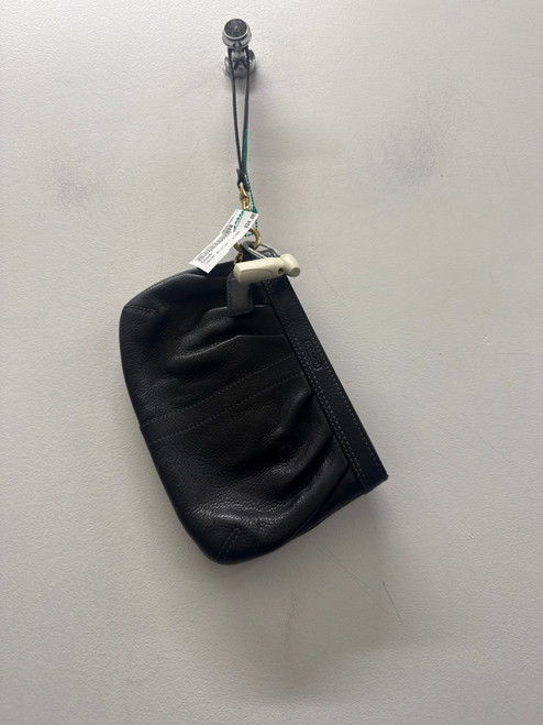 Vist Large View of Product Image Which is Used Black Coach Leather Wristlet