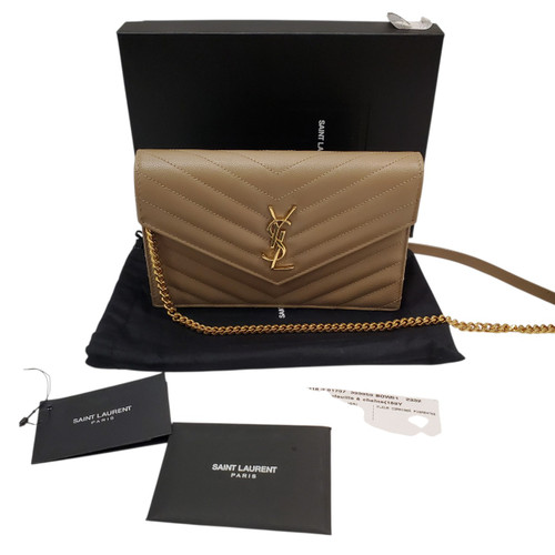 Vist Large View of Product Image Which is Used Yves Saint-Laurent Mini Loulou Grain de poudre Leather Handbag