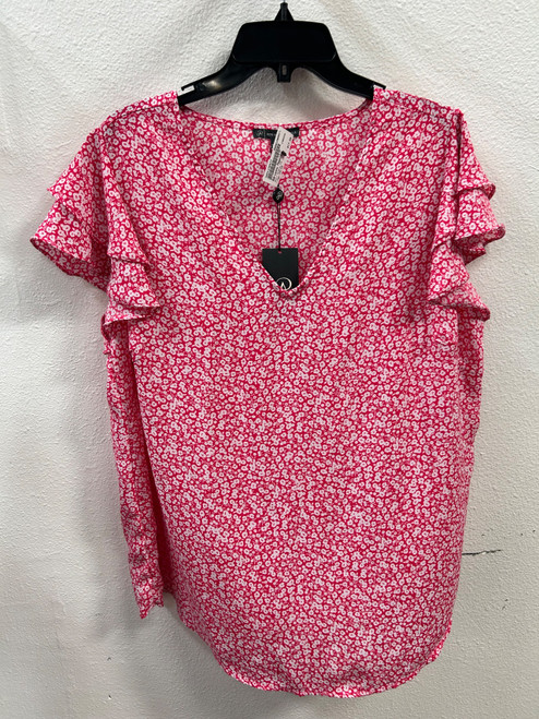 Vist Large View of Product Image Which is Used Adrianna Papell Short Sleeve Top 1X-18