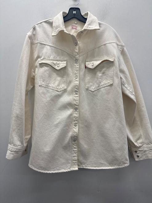 Vist Large View of Product Image Which is Used Cream Levi's Mens Long Sleeve Top XS/13-13.5