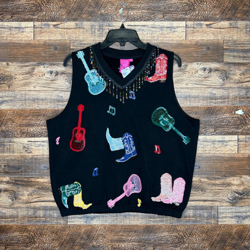 Vist Large View of Product Image Which is NWT Queen of Sparkles Sleeveless Top XL-16