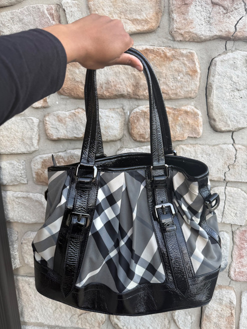 Vist Large View of Product Image Which is Used Burberry Large Leather Handbag