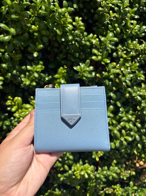 Vist Large View of Product Image Which is Used Prada Leather Wallet
