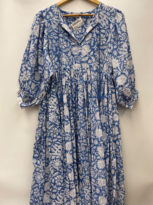 Vist Large View of Product Image Which is Ella Gray Long Dress F S-4/6