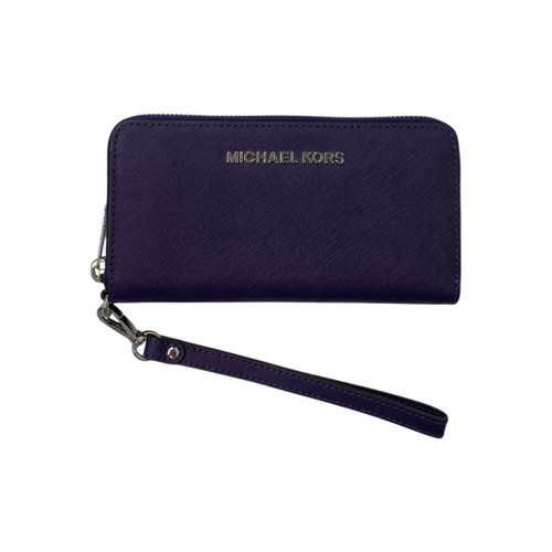 Vist Large View of Product Image Which is Used Michael Michael Kors Leather Wristlet
