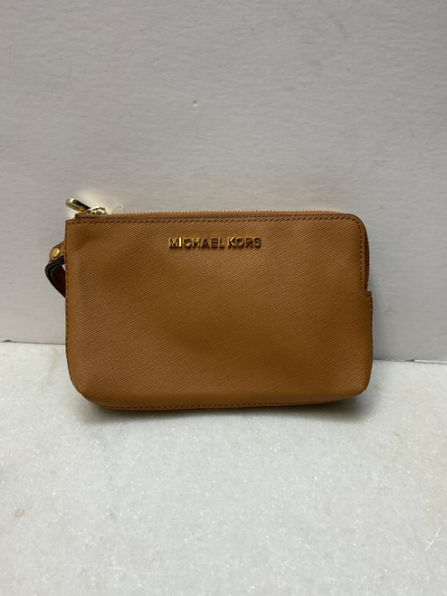 Vist Large View of Product Image Which is Used Michael Michael Kors Leather Wristlet