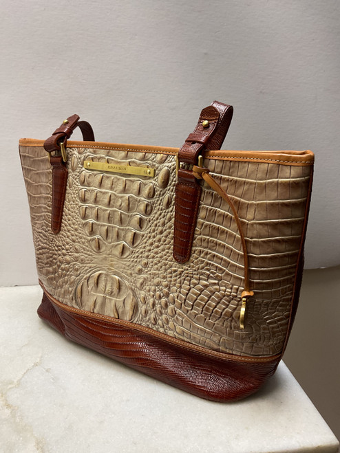 Vist Large View of Product Image Which is Used Brahmin Large Leather Handbag