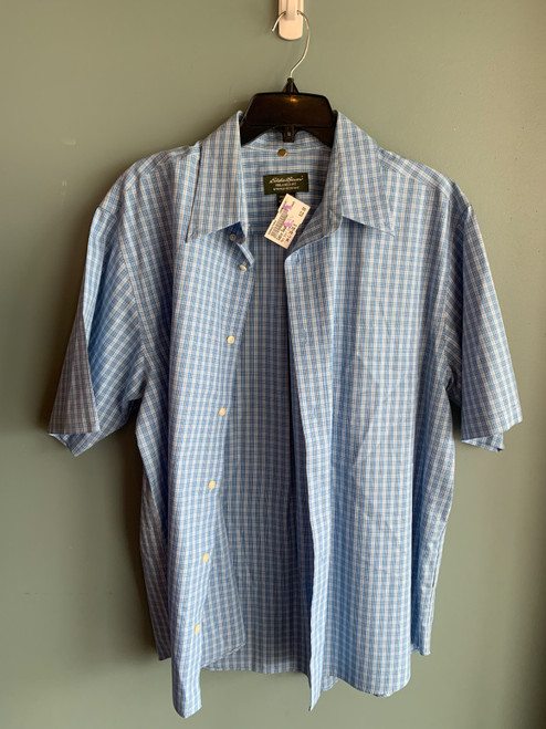 Vist Large View of Product Image Which is Used Eddie Bauer Mens Short Sleeve Top L/16-16.5