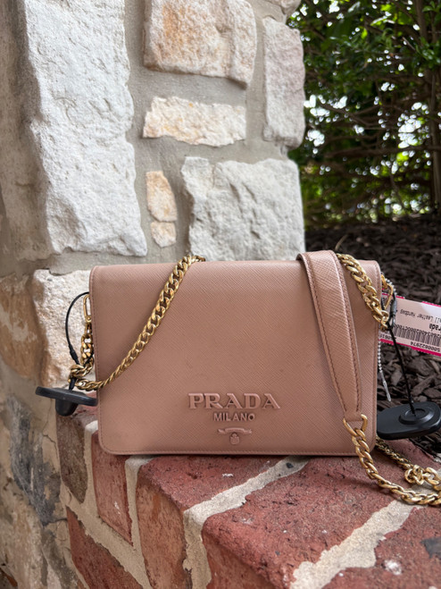 Vist Large View of Product Image Which is Used Prada Small Leather Handbag