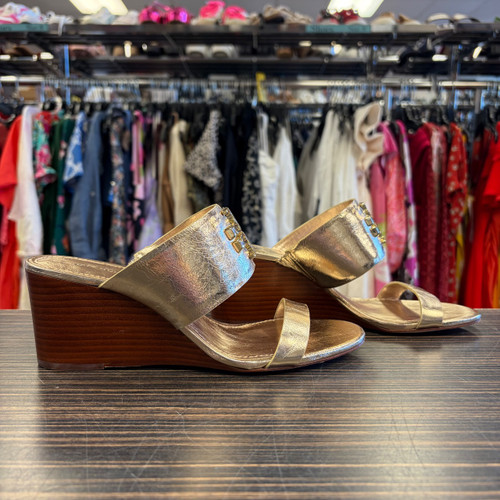 Vist Large View of Product Image Which is Used Tory Burch Wedge Sandals 6.5
