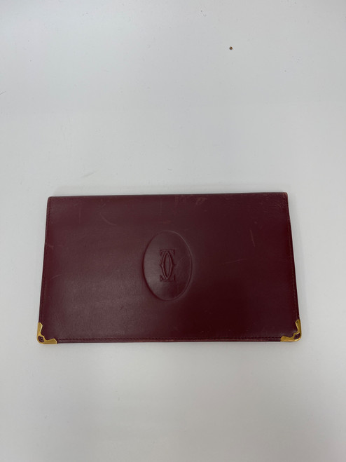 Vist Large View of Product Image Which is Used Cartier Leather Wallet As Is