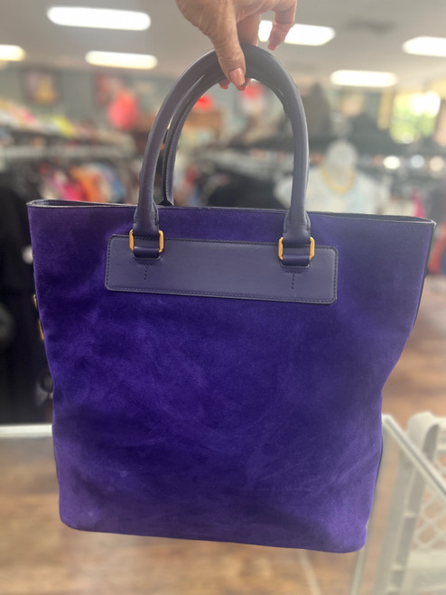 Vist Large View of Product Image Which is Used tom ford size zip suede / leather bag