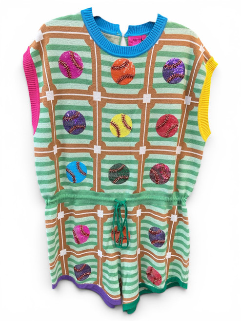 Vist Large View of Product Image Which is Gently Used Queen of Sparkles Baseball Romper