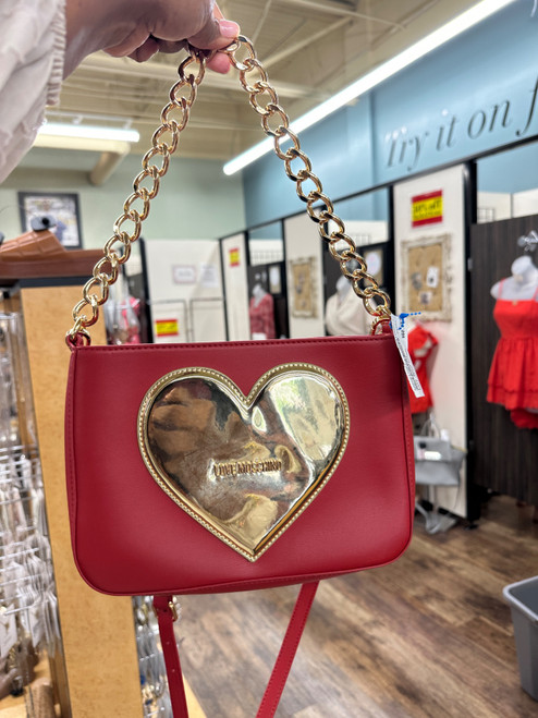 Vist Large View of Product Image Which is Used Love Moschino Small Leather Handbag