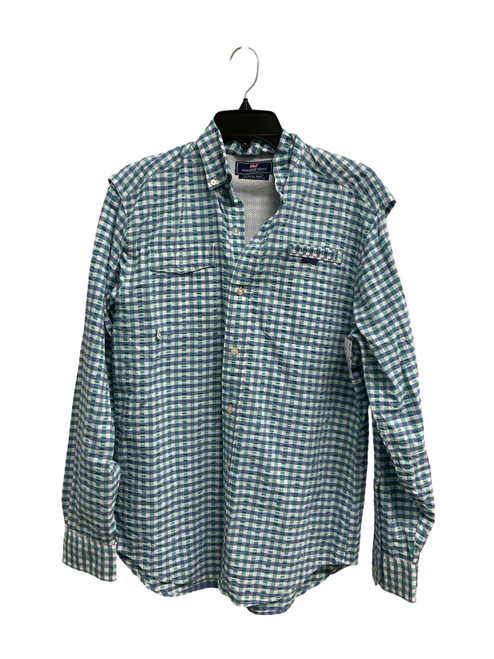 Vist Large View of Product Image Which is Used Vineyard Vines Mens Long Sleeve Top S/14-14.5