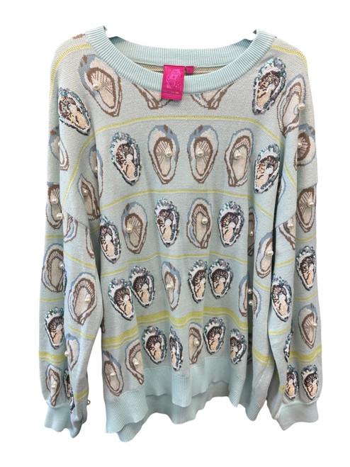 Vist Large View of Product Image Which is Gently Used Queen of Sparkles Oyster Sweater