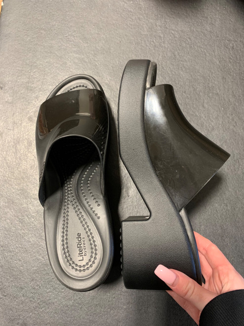 Vist Large View of Product Image Which is Used Crocs Wedge Sandals 7