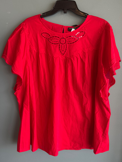 Vist Large View of Product Image Which is Used Lane Bryant Short Sleeve Top 3X-22