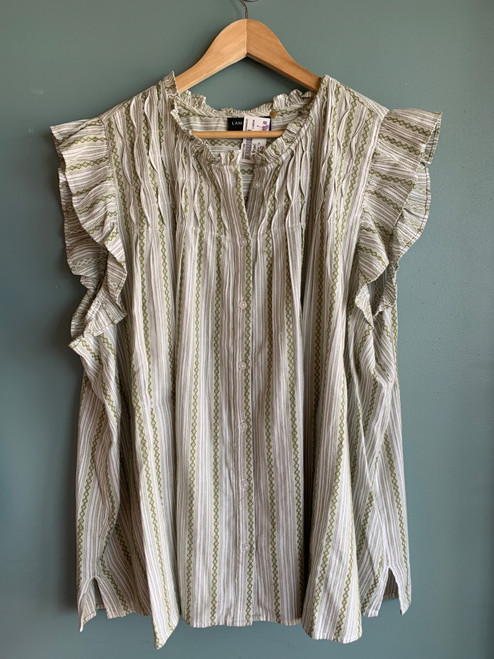 Vist Large View of Product Image Which is Used Lane Bryant Short Sleeve Top 3X-22