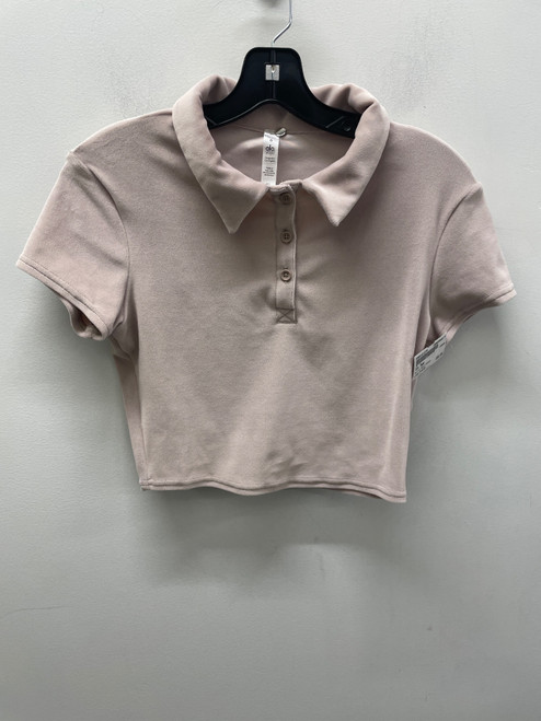 Vist Large View of Product Image Which is Used Pink Suede Alo Yoga Active Short Sleeve S-4/6