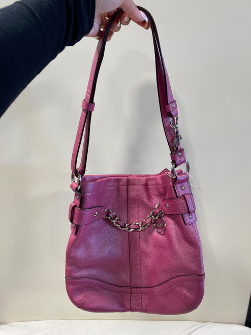 Vist Large View of Product Image Which is Used as is Coach Small Leather Handbag
