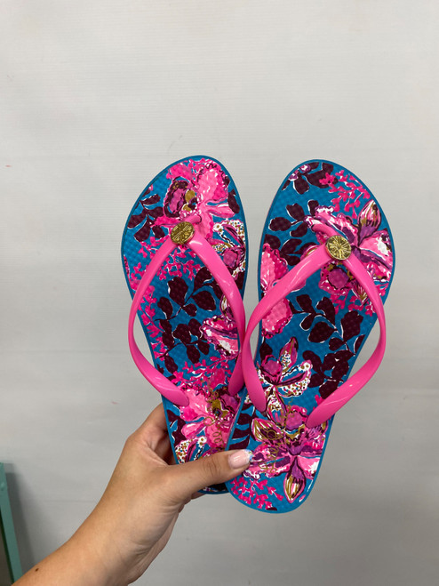 Vist Large View of Product Image Which is Used Lilly Pulitzer Flip Flops 8