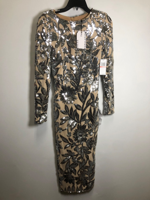 Vist Large View of Product Image Which is Used Dress The Population Long Dress B XS-0/2
