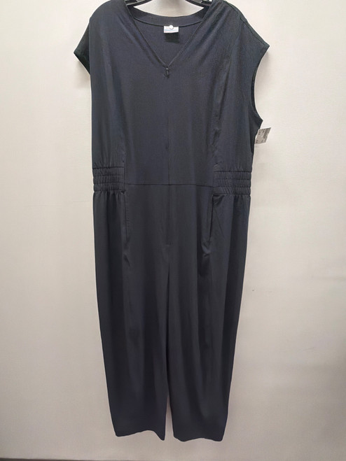 Vist Large View of Product Image Which is Used Black Sleeveless Columbia Romper 2X-20
