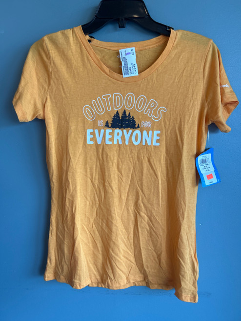 Vist Large View of Product Image Which is Used Columbia outdoors is for everyone Short Sleeve Top S-4/6