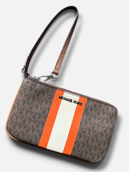 Vist Large View of Product Image Which is Used Michael Kors Leather Wristlet