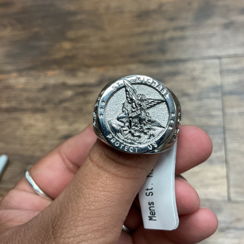 Vist Large View of Product Image Which is Used Men’s St. Michael Ring
