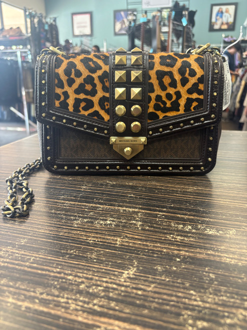 Vist Large View of Product Image Which is Used Michael Michael Kors Small Leather Handbag