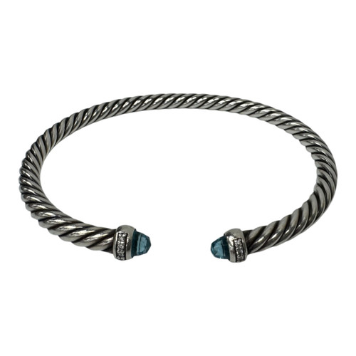 Vist Large View of Product Image Which is Used David Yurman Cable Classic Blue Topaz Diamond bracelet small