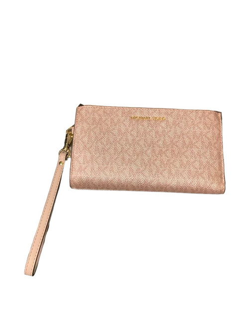 Vist Large View of Product Image Which is Used Michael Michael Kors Leather Wristlet