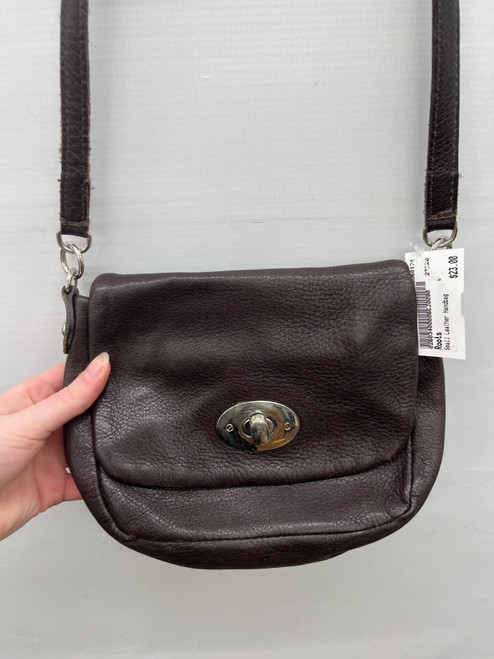 Vist Large View of Product Image Which is Used Roots Small Leather Handbag