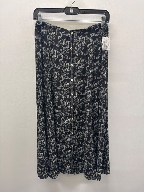 Vist Large View of Product Image Which is Used Black Floral Max Studio Long Skirt L 12-14/31-32