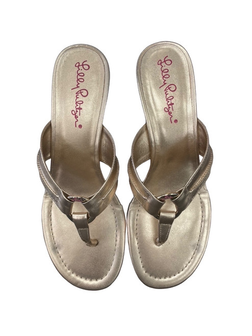 Vist Large View of Product Image Which is Used Lilly Pulitzer Wedge Sandals 7