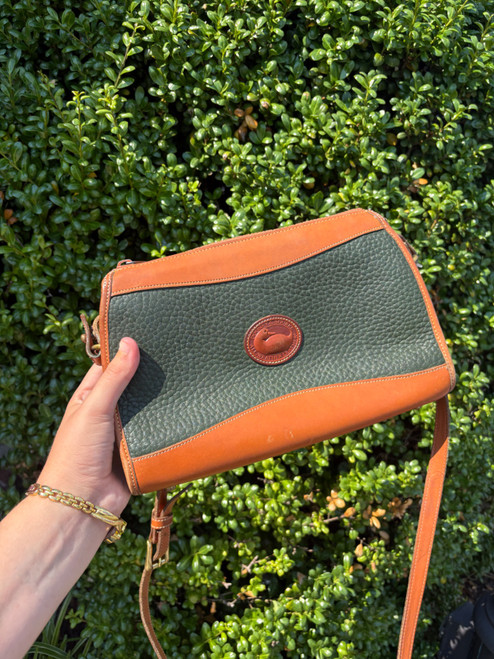 Vist Large View of Product Image Which is Used Dooney & Bourke Small Leather Crossbody