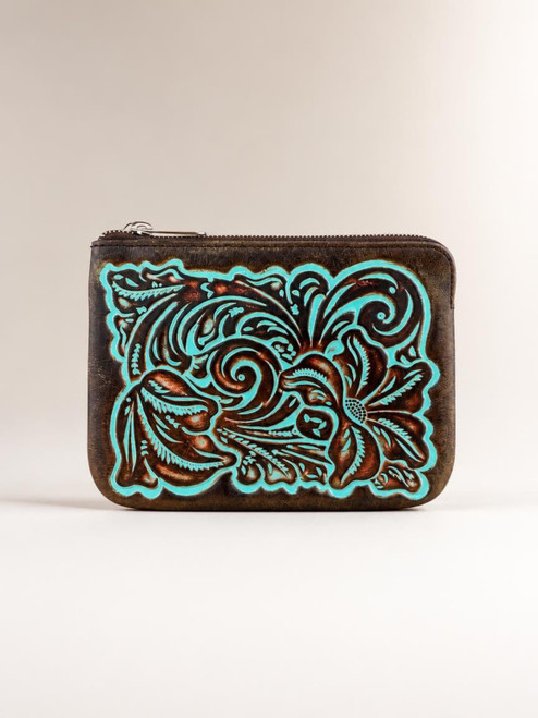 Vist Large View of Product Image Which is Used Patricia Nash Leather Wristlet