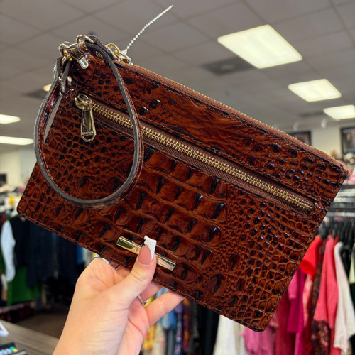 Vist Large View of Product Image Which is Used Brahmin Leather Wristlet
