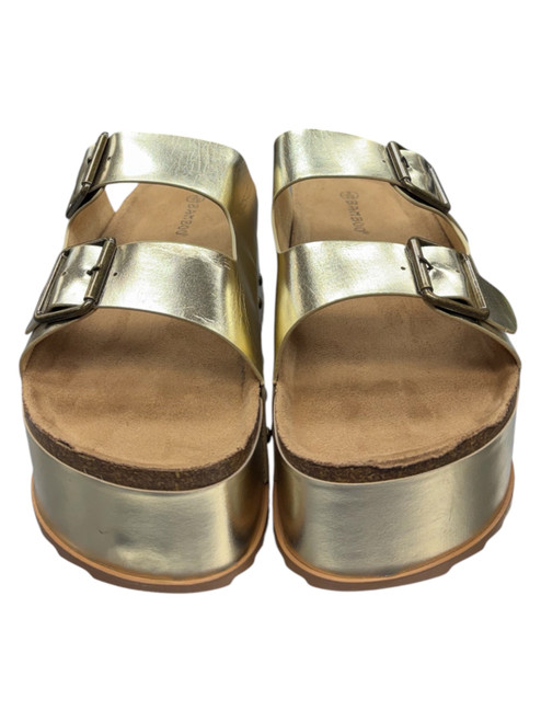 Vist Large View of Product Image Which is Used Bamboo Wedge Sandals 8