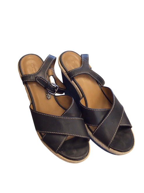 Vist Large View of Product Image Which is Used Coach Wedge Sandals 8.5
