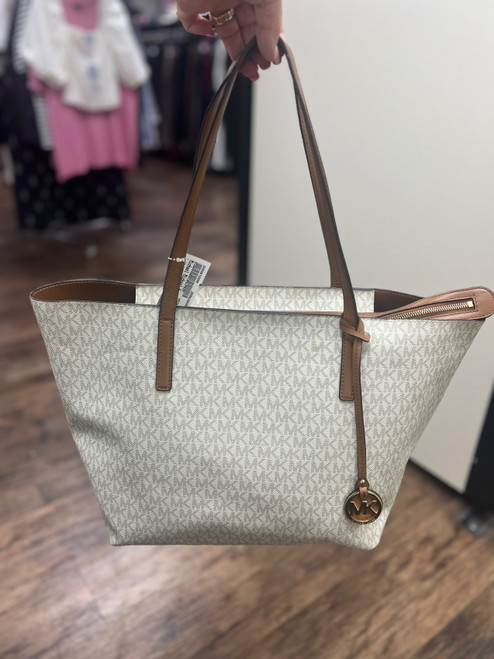 Vist Large View of Product Image Which is Used Michael Michael Kors Large Leather Handbag