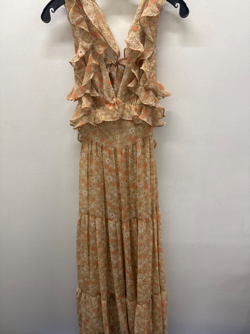 Vist Large View of Product Image Which is Used Floral Bardot Long Dress B XS-0/2